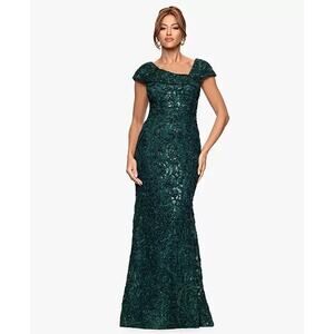 $319 Xscape Formal Evening Gown 18W Green Wedding Party Dress Mother of Bride